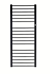 Kombinovaný koupelnový radiátor Hopa Piko 72,9x43 cm v černé matné barvě s hřebenovým designem.