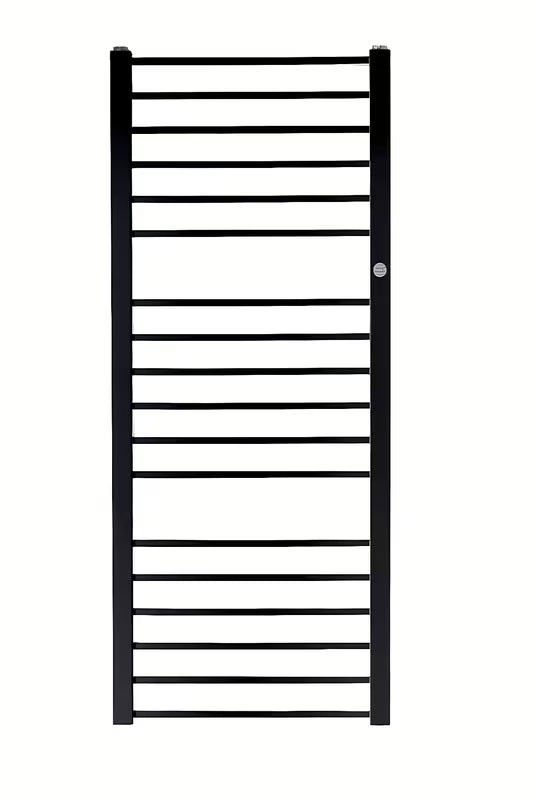 Kombinovaný koupelnový radiátor Hopa Piko 53x152,9 cm v černé matné barvě s hřebenovým designem