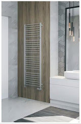 Kombinovaný koupelnový radiátor Hopa Piko 63x112,9 cm v bílé lesklé barvě s hřebenovým designem