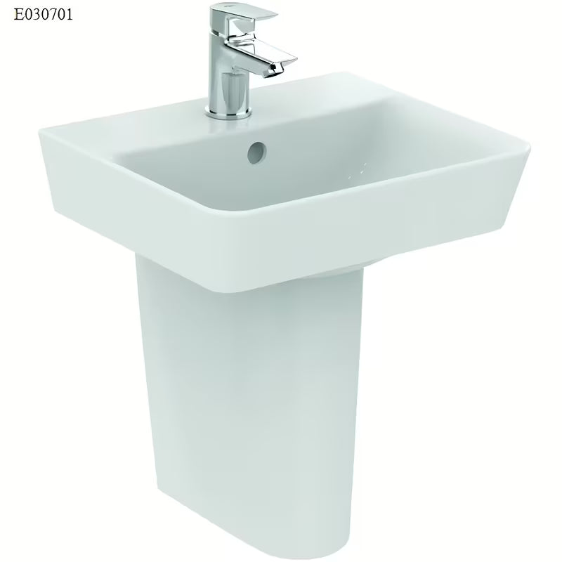Bílé keramické umývátko Ideal Standard Connect Air 40x35 cm s hranatým minimalistickým designem