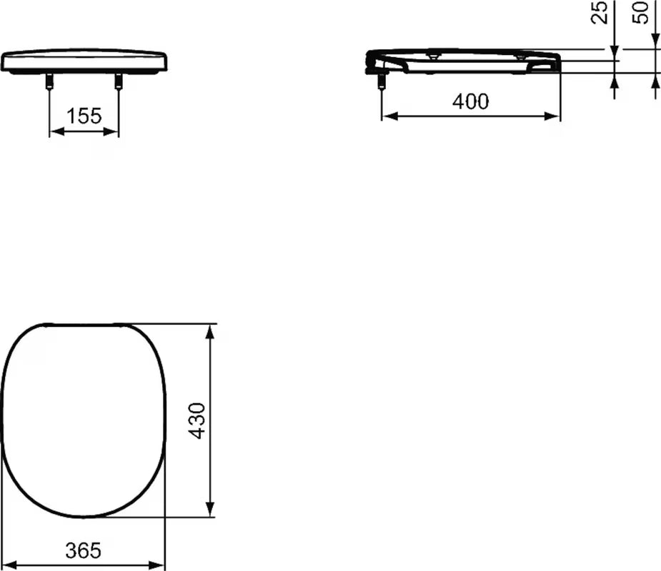 Bílé WC sedátko Ideal Standard Connect z duroplastu