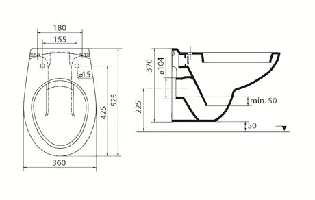 Bílé závěsné WC Ideal Standard Eurovit s hlubokým splachováním a technologií BoxRim