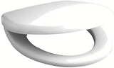 Bílé WC sedátko Ideal Standard Eurovit z duroplastu s nerezovými panty