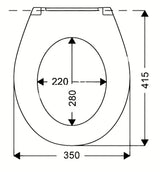 Bílé WC sedátko Ideal Standard Eurovit z duroplastu s nerezovými panty