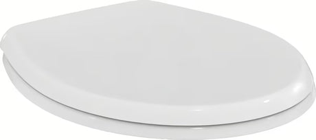 Bílé WC sedátko Ideal Standard Eurovit z duroplastu s nerezovými panty