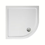 Bílá čtvrtkruhová sprchová vanička Ideal Standard z litého mramoru 91x91 cm