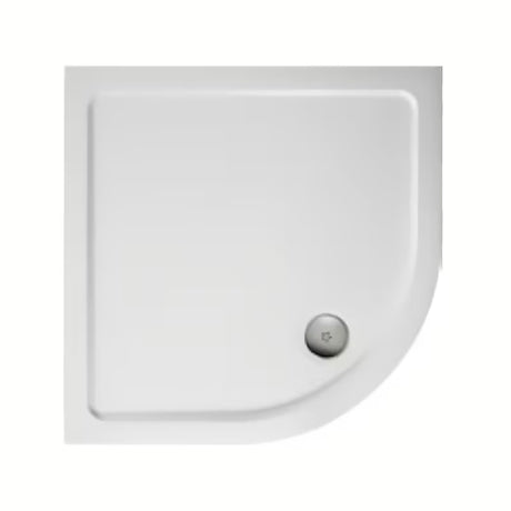 Bílá čtvrtkruhová sprchová vanička Ideal Standard z litého mramoru 91x91 cm