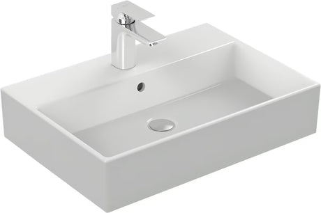 Ideal Standard Strada závěsné hranaté umyvadlo v bílé barvě s otvorem pro baterii uprostřed