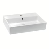 Keramické závěsné umyvadlo Ideal Standard Strada 70x42 cm v bílé barvě s otvorem pro baterii uprostřed.