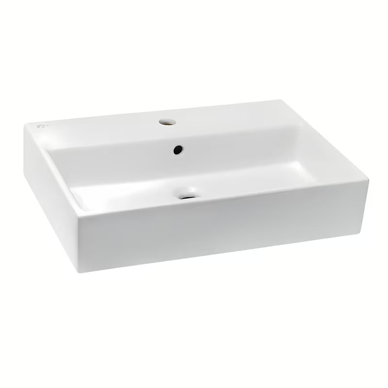 Keramické závěsné umyvadlo Ideal Standard Strada 70x42 cm v bílé barvě s otvorem pro baterii uprostřed.