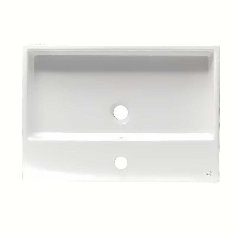Keramické závěsné umyvadlo Ideal Standard Strada 70x42 cm v bílé barvě s otvorem pro baterii uprostřed.