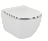 Bílé závěsné WC Ideal Standard Tesi s technologií AquaBlade a sedátkem se SoftClose