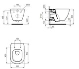 Bílé závěsné WC Ideal Standard Tesi s technologií AquaBlade a sedátkem se SoftClose