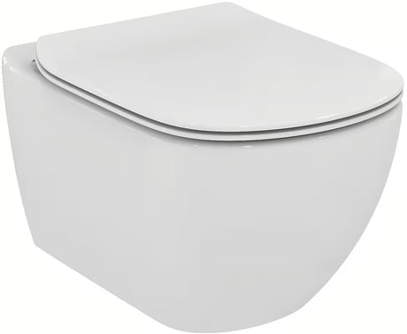 Bílé závěsné WC Ideal Standard Tesi se skrytým uchycením a technologií splachování AquaBlade®.