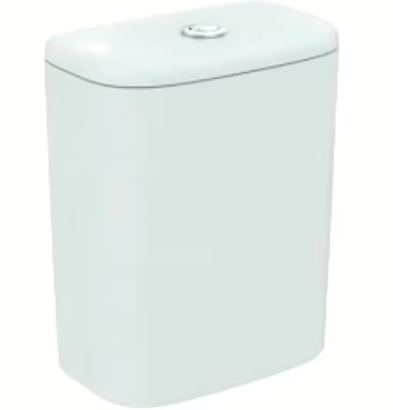 Bílá keramická splachovací nádrž Ideal Standard Tesi pro WC kombi s dvojitým splachováním DualFlush
