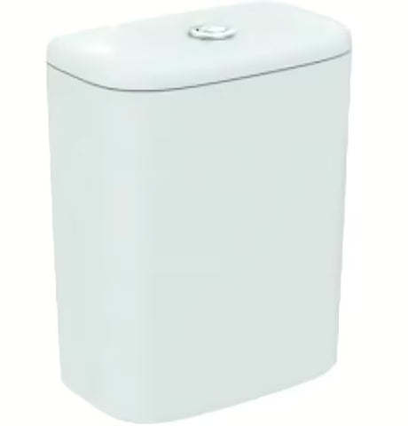 Bílá keramická splachovací nádrž Ideal Standard Tesi pro WC kombi s dvojitým splachováním DualFlush