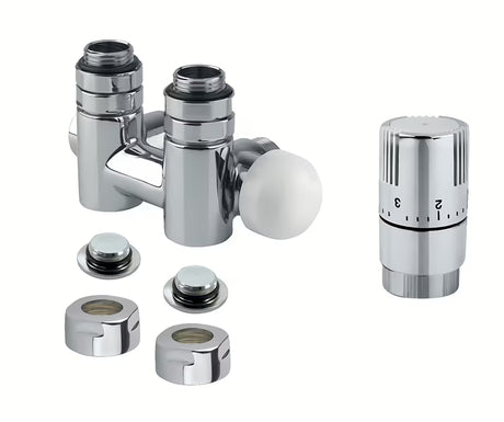 Termostatický set Isan Chrome rohový středový v chromu, pravé provedení
