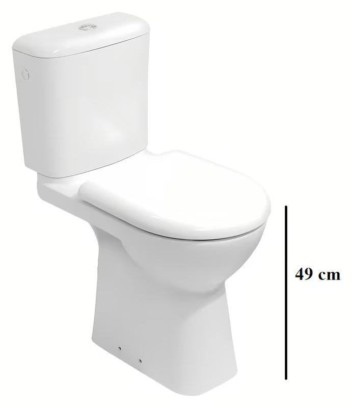 Bílé WC kombi Jika Deep s DualFlush splachováním a spodním odpadem