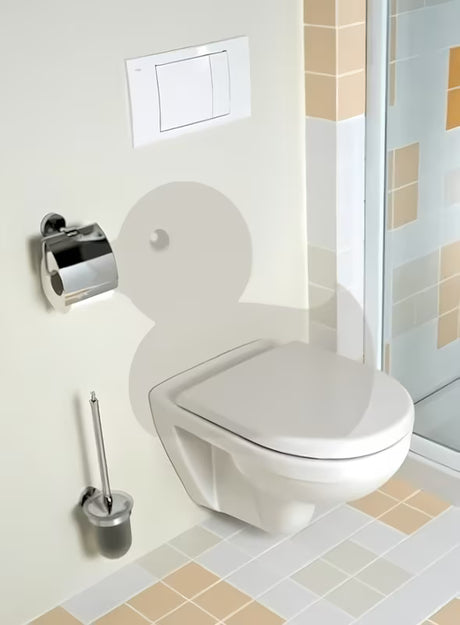 Bílé závěsné WC Jika Lyra Plus s otevřeným splachovacím kruhem a hladkým keramickým povrchem.