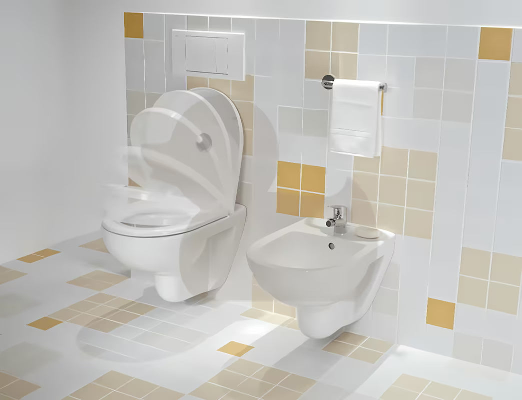 Bílé závěsné WC Jika Lyra Plus s otevřeným splachovacím kruhem a hladkým keramickým povrchem.