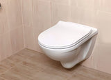 Závěsné WC Jika Lyra Plus v bílé keramice s úsporným DualFlush splachováním a zadním odpadem.