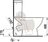 WC kombi Jika Lyra Plus v bílé barvě s hlubokým splachováním a nádržkou DualFlush