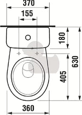 WC kombi Jika Lyra Plus v bílé barvě s hlubokým splachováním a nádržkou DualFlush
