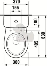 Bílé WC kombi Jika Lyra Plus s hlubokým splachováním a nádržkou s DualFlush.