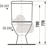 Bílé WC kombi Jika Lyra Plus s hlubokým splachováním a nádržkou s DualFlush.