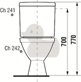 Bílé kombi WC Jika Lyra Plus s hlubokým splachováním a nádržkou DualFlush