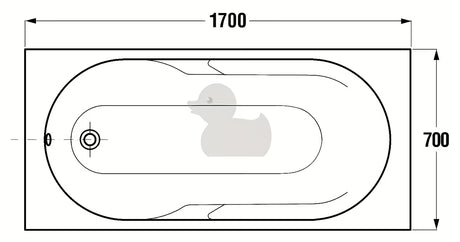 Obdélníková akrylátová vana Jika Lyra Plus 170 x 70 cm pro levou i pravou orientaci