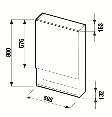 Bílá závěsná zrcadlová skříňka Jika Lyra Plus 50 x 80 cm s poličkou