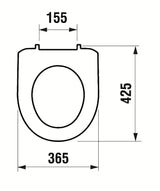 Bílé WC sedátko Jika Lyra Plus z termoplastu s plastovými panty pro závěsný klozet.