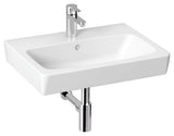 Bílé keramické nábytkové umyvadlo Jika Lyra Plus Viva 60 x 45 cm s otvorem pro baterii uprostřed.