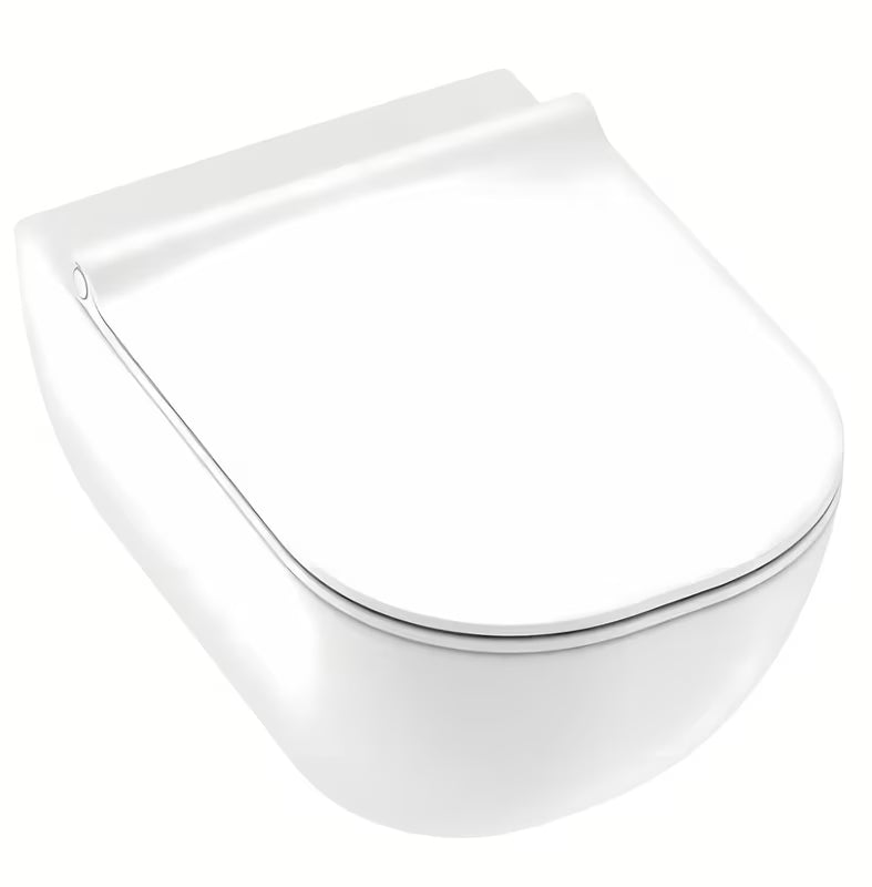 Bílé závěsné WC Jika Mio s Rimless provedením bez splachovacího okruhu a skrytým uchycením.