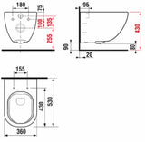 Bílé závěsné WC Jika Mio-N s technologií Rimless, skrytým upevněním a povrchovou úpravou Jika Perla.