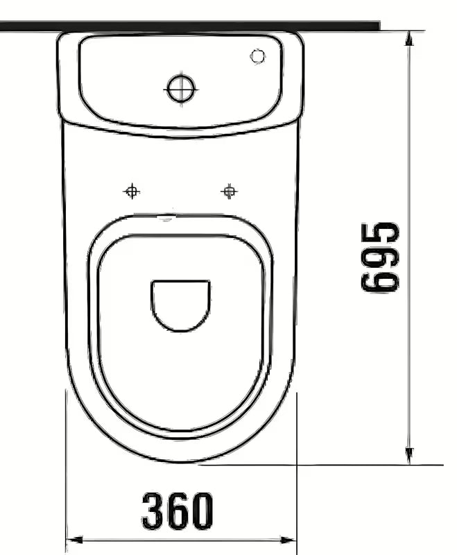 Bílá WC nádrž Jika Mio s bočním napouštěním a DualFlush splachováním 3/6 l
