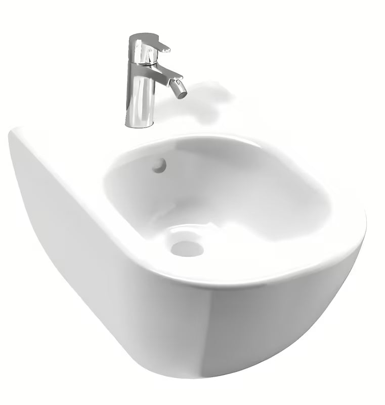 Závěsný bidet Jika Mio-N v bílé barvě s otvorem pro baterii a vnitřním přívodem