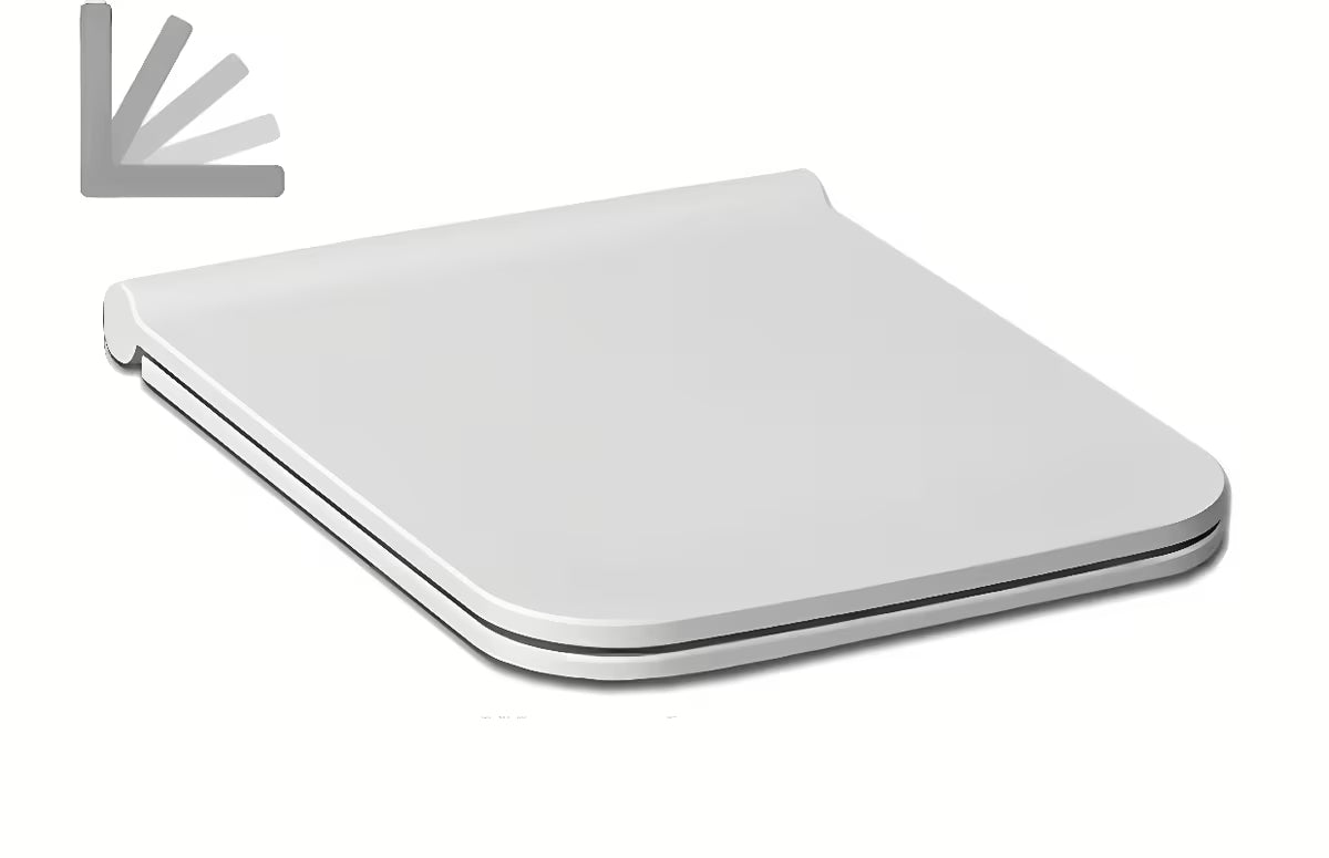 Bílé WC sedátko Jika Pure z duroplastu s technologií SoftClose a nerezovými panty