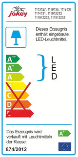Bílá zrcadlová skříňka Jokey Kandi 60 x 69 cm se skleněnými dvířky a LED bodovým osvětlením