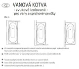 Zvukově izolované vanové kotvy Kaldewei, sada 2 kusů