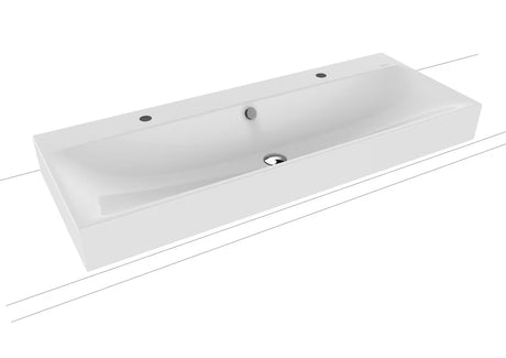 Umyvadlo na desku Kaldewei Silenio 120x46 cm v alpské bílé barvě