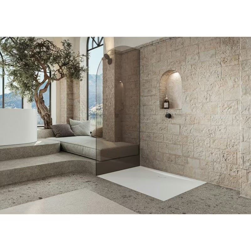 Bílá obdélníková sprchová vanička Kaldewei Superplan Zero 80x150 cm ze smaltované oceli