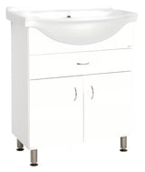 Keramia Pro koupelnová skříňka s keramickým umyvadlem 70x56x85 cm v bílém lesku s nožičkami