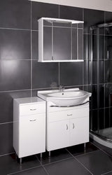 Keramia Pro koupelnová skříňka s keramickým umyvadlem 70x56x85 cm v bílém lesku s nožičkami