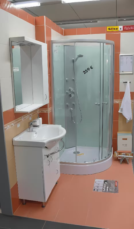 Bílá závěsná koupelnová skříňka Keramia Pro 20x17,2x80 cm vhodná vedle krátkého zrcadla