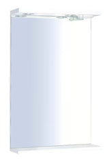 Obdélníkové LED zrcadlo Keramia Pro 50x80 cm s bílým rámem, orientace na výšku a krytí IP44.