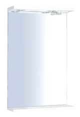 Obdélníkové LED zrcadlo Keramia Pro 60x80 cm s bílým rámem, orientace na výšku.
