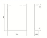 Obdélníkové LED zrcadlo Keramia Pro 60x80 cm s bílým rámem, orientace na výšku.