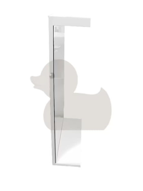 Obdélníkové LED zrcadlo Keramia Pro 70x80 cm v bílém rámu s krytím IP44, orientace na výšku.